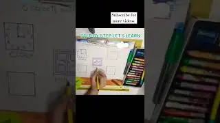 5 square shaped objects drawing 👌👍#shorts #shortvideo #square #drawing #tutorial #youtubeshorts #yt