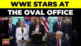 WATCH LIVE: WWE Stars Triple H and Stephanie McMahon at Oval Office with US President Donald Trump
