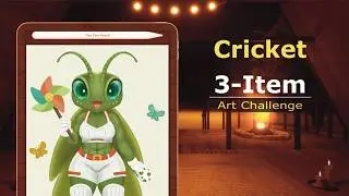 ✍️ Procreate Speed Painting Cricket Athlete | iPad Drawing (3-Item Art Challenge)