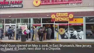 Halal Guys franchise, Route 18 South, East Brunswick, New Jersey draws crowds...