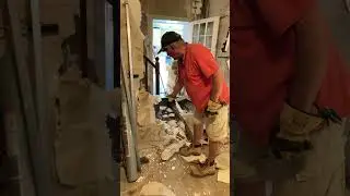 Widening the hallway with a lump hammer.. just hit it!