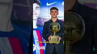 Gavi awarded the Golden Boy Trophy🔥🏆