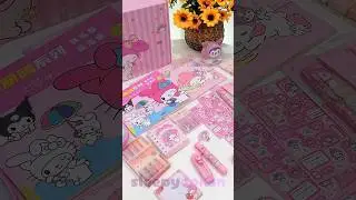your fav my melody stationery set💗 #sanrio #backtoschool #stationery #unboxing #cute