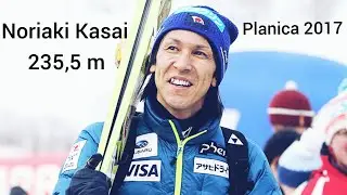 Noriaki Kasai 235,5 m (24.03.2017). Konkurs indywidualny Plancia 2017
