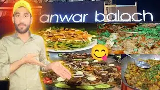 Most Famous Mutton & chicken Karahi ! Anwar baloch restaurant ! Best Food in Karachi ! BBQ item's !