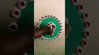 DIY Rangoli by Sangeeta l Satisfying video l Relaxing video l Rangoli design with colours मोर रंगोली