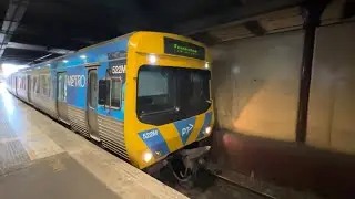 Metro Comeng Departing Flinders Street Station to Frankston