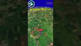 Airplane Flight Map: San Francisco to Sacramento 🛩️🌉 | United Express Mini-Journey | #travel