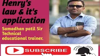 Henry's law and it's application class 12th chemistry| samadhan patil Sir ##viralvideo 