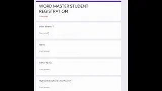 How to create Online Registration Form using GMail ID | Google Online Registration Form