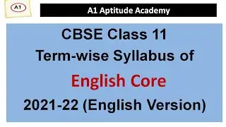 English Term wise Syllabus of Class 11th CBSE