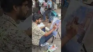 Painting live at Howrah Railway Station #watercolorpainting #pleinair #howrah
