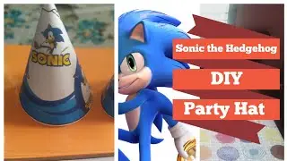 Sonic the hedgehog birthday party decorations | DIY Party hat