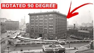 Потрясающая инженерия 👏 Это здание Indiana Bell было повернуто на 90 градусов.