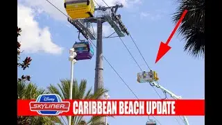 Disney Skyliner Construction Update Caribbean Beach and Riviera Resort - Live 1080p