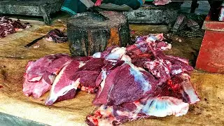 Best Cow Meat Cutting and Professional Skilled Butcher | Non Stop Meat Cuts in a Meat Shop