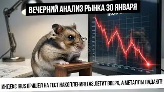 Вечерний анализ рынка 30 января. Индекс Мосбиржи упал! Падение металлов! Рост газа продолжится?
