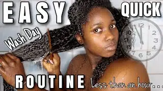 EASY and SIMPLE  WASH DAY NATURAL HAIR ROUTINE |Type 4| Type 3| Using one Product!