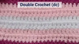 Crochet Basic for beginners. How to make a Double Crochet (dc)