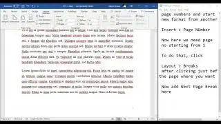 How To Add Different Page Numbers in Word | Page Numbering From Specific Page