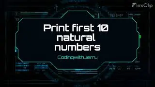 Print first 10 number in C language #C #coding #clanguage