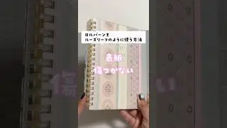 ロルバーンをルーズリーフ化【ネコラミするのが怖い人もこれで表紙を守れる】