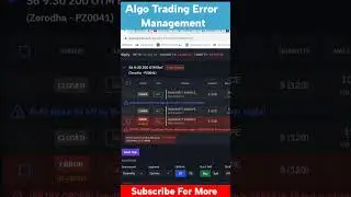 Algo Trading in Quantiply | Auto Exit on Error