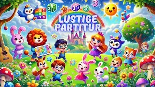 LUSTIGE PARTITUR &ndash; KINDERCARTOONS &ndash; Deutsche Lieder