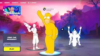 TIGHTY WHITIES HOMER SIMPSON do Glitched Emotes & Funny Dances in Fortnite