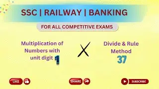 The Magic of 1️⃣: Multiply Any Two-Digit Number Ending in 1 Instantly, Divide & Rule method of 37.