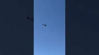 🔴A Jordanian helicopter follows an Iranian drone over the skies of Irbid, Jordan.