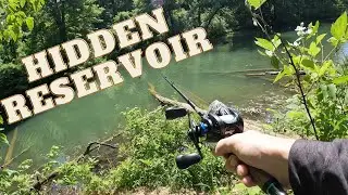 Hiking Miles Through The Woods To Fish Hidden Reservoir (Largemouth Bass)