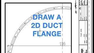 How to draw a 2D ducting flange in 2D