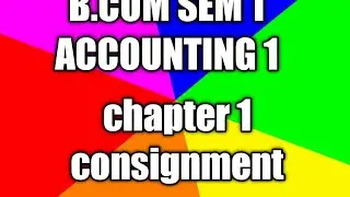 B.COM Consignment ACCOUNT
