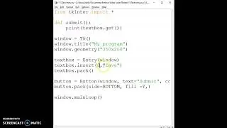 14. Tkinter: Text Entry