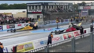 Drag Racing Santa Pod Euro Finals Shootout - Top Fuel - Jet & Funny Cars - Bikes