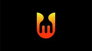 Letter U And Fork Food Monogram | Logo Design - Adobe Illustrator Logo Design Tutorial