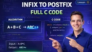 Infix to Postfix Conversion in C | Full C Program & Data Structures Algorithm