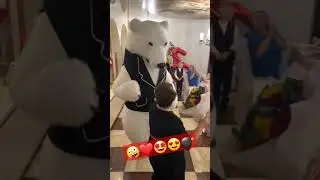 Вот это настоящие эмоции.These are real emotions. #bear #bomb #шотс #dance #whitebear #wow #мишка