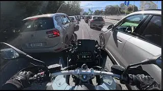 Commuting and Lane Filtering on a BMW R1250GS Adventure | 4K