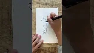 Draw a dog with me! #drawing #tutorial #drawingtutorial #simpledrawing #dogs #easydraw #doodle #dog