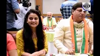 Dozens of Celebrities at BJP HQ Delhi | Sapna Chaudhary, Varun Dhawan,Boney Kapoor,Jaya Parda,Khali