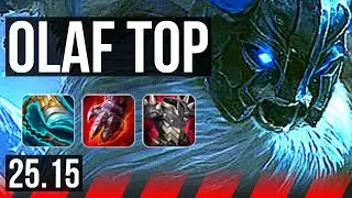 OLAF vs IRELIA (TOP) | 6 solo kills, Godlike | KR Master | 25.15