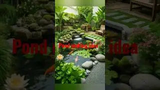 backyard pond, fish pond, garden pond making ideas #creative Idea #shorts #Myra&Dora