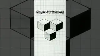 How to Draw 3D Cubes in Seconds!#shorts