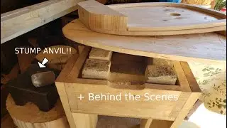Blacksmithing - Forging a stump anvil with the help of a striker!!