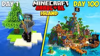 i Survived 100 Days On Hardcore Island 🤯 in Minecraft (Hindi)