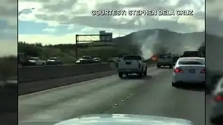 H-1 Freeway vehicle fire