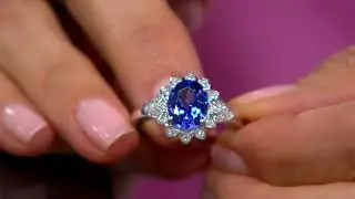 Affinity Gems Tanzanite and Diamond Ring, 14K Gold on QVC