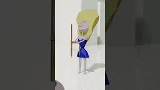 Книксен: борьба со стулом  #animation #art #memes #blender